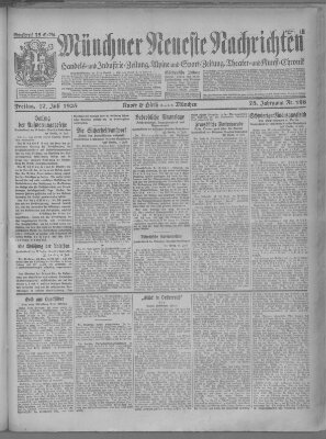 Münchner neueste Nachrichten Freitag 17. Juli 1925