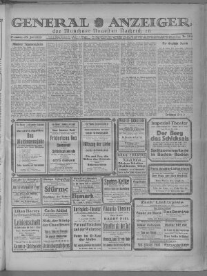 Münchner neueste Nachrichten Samstag 25. Juli 1925
