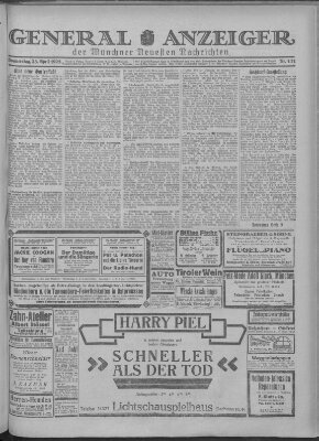 Münchner neueste Nachrichten Donnerstag 23. April 1925