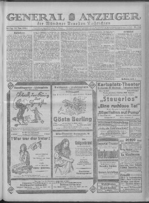 Münchner neueste Nachrichten Freitag 28. November 1924