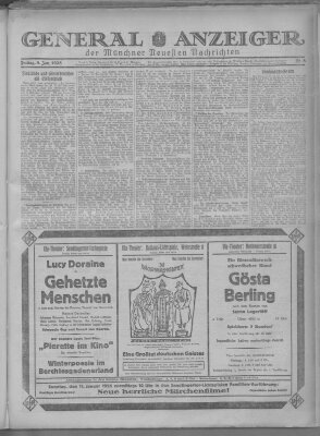 Münchner neueste Nachrichten Freitag 9. Januar 1925