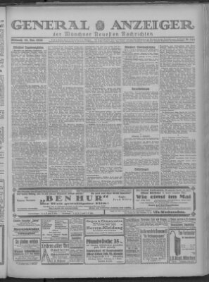 Münchner neueste Nachrichten Mittwoch 10. November 1926