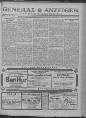 Münchner neueste Nachrichten Freitag 12. November 1926
