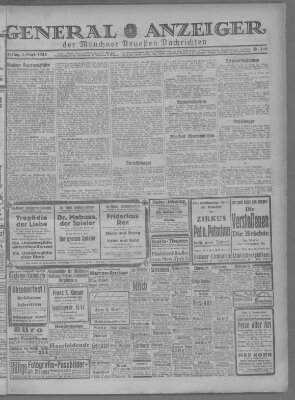 Münchner neueste Nachrichten Dienstag 1. September 1925