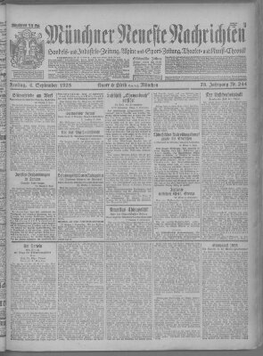 Münchner neueste Nachrichten Freitag 4. September 1925