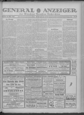 Münchner neueste Nachrichten Freitag 30. März 1928