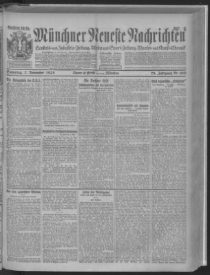 Münchner neueste Nachrichten Samstag 7. November 1925