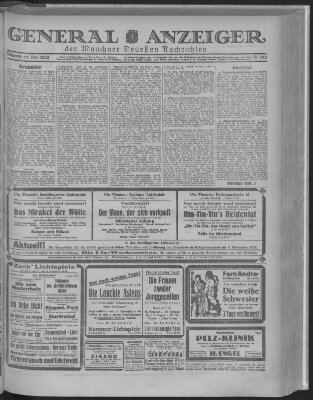 Münchner neueste Nachrichten Mittwoch 11. November 1925