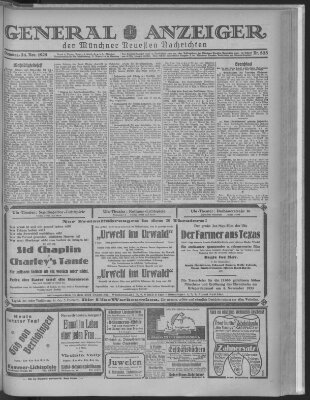 Münchner neueste Nachrichten Dienstag 24. November 1925