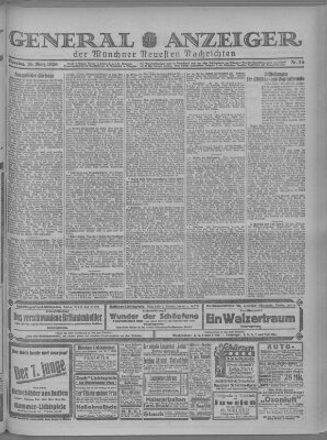 Münchner neueste Nachrichten Dienstag 16. März 1926
