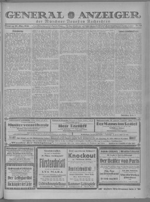Münchner neueste Nachrichten Samstag 27. März 1926