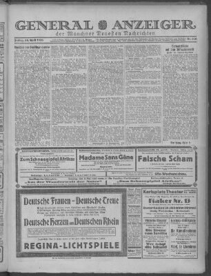Münchner neueste Nachrichten Freitag 30. April 1926
