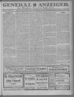 Münchner neueste Nachrichten Dienstag 8. Juni 1926