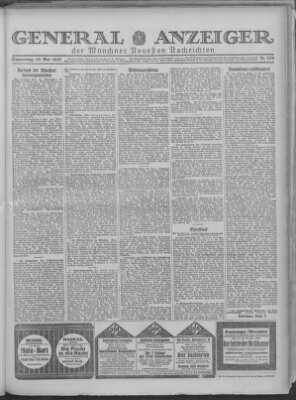 Münchner neueste Nachrichten Donnerstag 12. Mai 1927