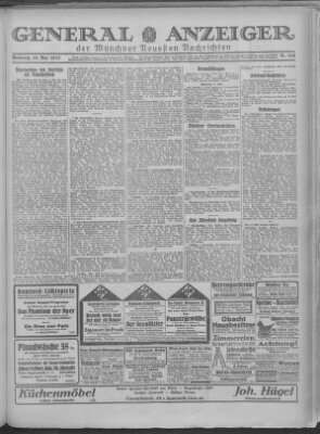Münchner neueste Nachrichten Mittwoch 18. Mai 1927