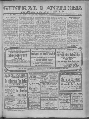 Münchner neueste Nachrichten Freitag 18. November 1927