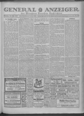 Münchner neueste Nachrichten Dienstag 20. September 1927