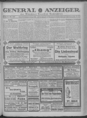 Münchner neueste Nachrichten Freitag 21. Oktober 1927