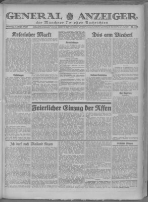 Münchner neueste Nachrichten Dienstag 4. September 1928