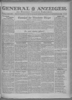 Münchner neueste Nachrichten Samstag 8. September 1928