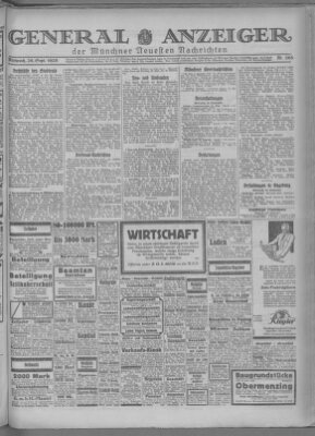Münchner neueste Nachrichten Mittwoch 26. September 1928