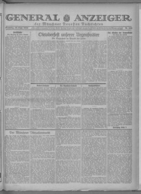 Münchner neueste Nachrichten Samstag 29. September 1928