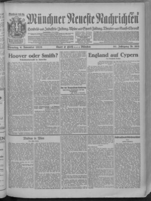 Münchner neueste Nachrichten Dienstag 6. November 1928
