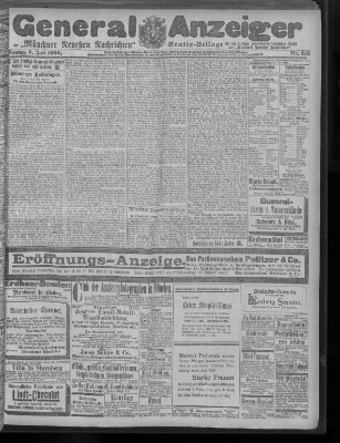 Münchner neueste Nachrichten Montag 9. Juli 1900