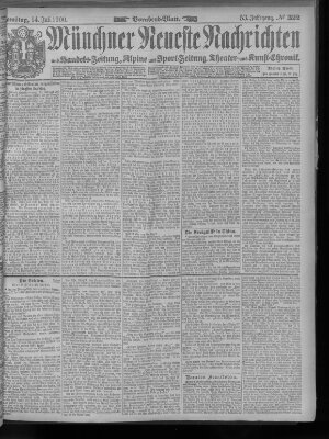 Münchner neueste Nachrichten Samstag 14. Juli 1900