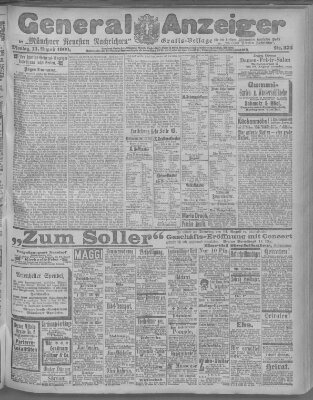 Münchner neueste Nachrichten Montag 13. August 1900