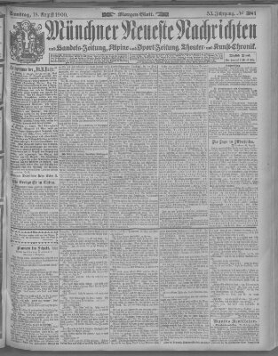 Münchner neueste Nachrichten Samstag 18. August 1900