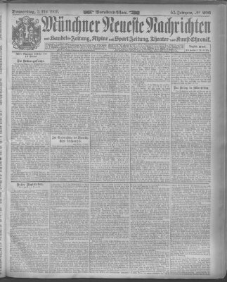 Münchner neueste Nachrichten Donnerstag 3. Mai 1900