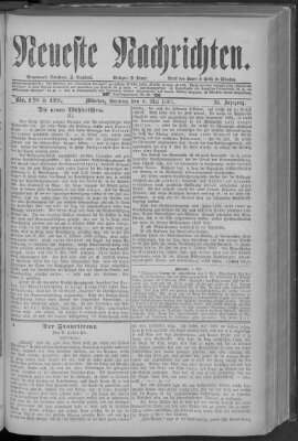 Neueste Nachrichten (Münchner neueste Nachrichten) Sonntag 8. Mai 1881