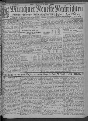 Münchner neueste Nachrichten Mittwoch 13. März 1889