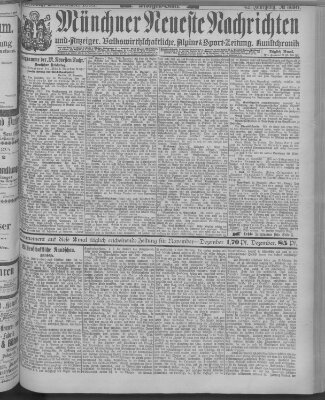 Münchner neueste Nachrichten Mittwoch 20. November 1889