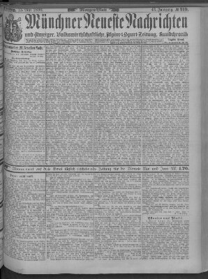 Münchner neueste Nachrichten Dienstag 13. Mai 1890