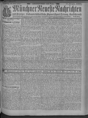 Münchner neueste Nachrichten Mittwoch 14. Mai 1890