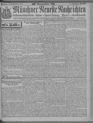 Münchner neueste Nachrichten Freitag 25. September 1891