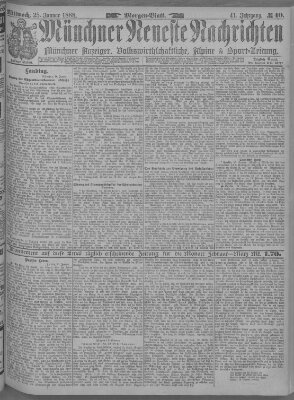Münchner neueste Nachrichten Mittwoch 25. Januar 1888
