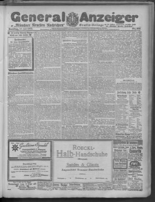 Münchner neueste Nachrichten Samstag 19. Juli 1902
