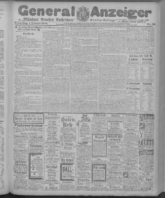 Münchner neueste Nachrichten Donnerstag 1. Februar 1900