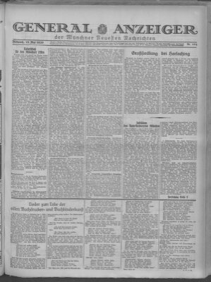 Münchner neueste Nachrichten Mittwoch 15. Mai 1929
