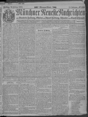 Münchner neueste Nachrichten Freitag 28. Februar 1902