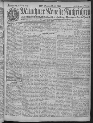 Münchner neueste Nachrichten Donnerstag 6. März 1902