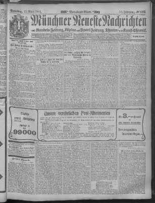 Münchner neueste Nachrichten Samstag 15. März 1902