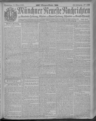 Münchner neueste Nachrichten Samstag 17. März 1900