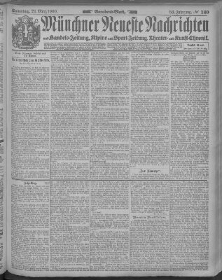 Münchner neueste Nachrichten Samstag 24. März 1900