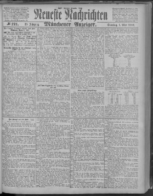 Neueste Nachrichten und Münchener Anzeiger (Münchner neueste Nachrichten) Samstag 1. Mai 1886