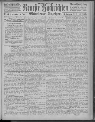 Neueste Nachrichten und Münchener Anzeiger (Münchner neueste Nachrichten) Samstag 5. Juni 1886