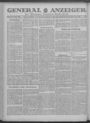 Münchner neueste Nachrichten Mittwoch 20. November 1929